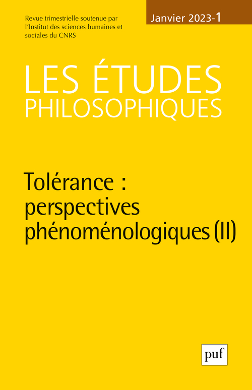 Etudes philosophiques 2023, n.1