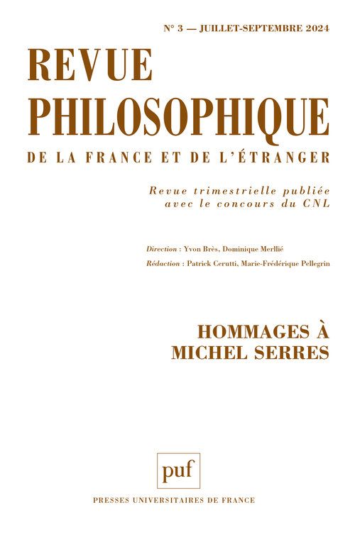 REVUE PHILOSOPHIQUE 2024, T. 149(3)