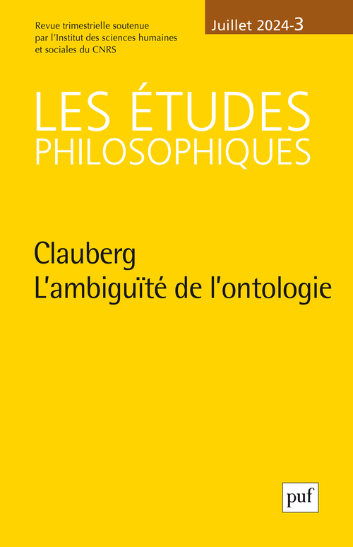ETUDES PHILOSOPHIQUES 2024, N.3