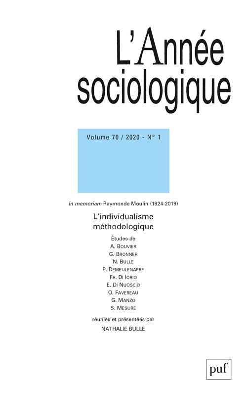 L'Année sociologique 2020, vol. 70 (1)