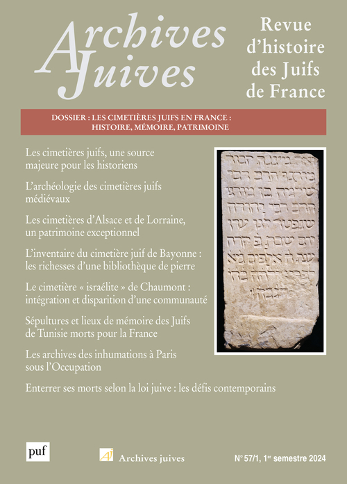 Archives juives n° 57-1 (1er semestre 2024)