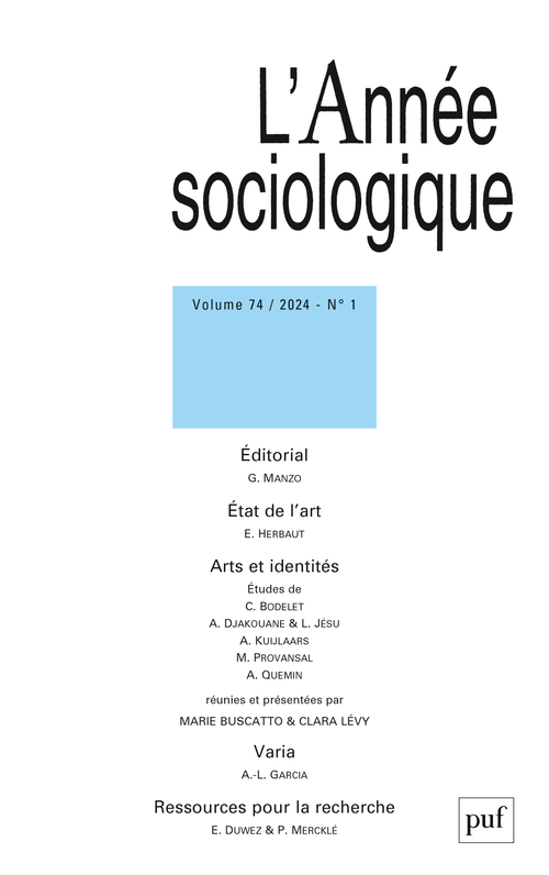 L'Année sociologique 2024-1