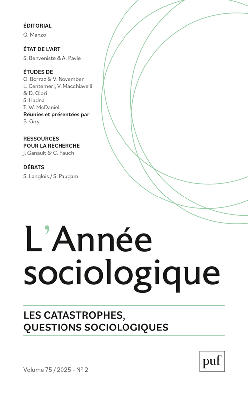 ANNEE SOCIOLOGIQUE 2025, VOL. 75(2)