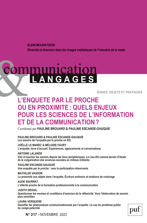 Communication et langages, 2023-3 (n° 217)
