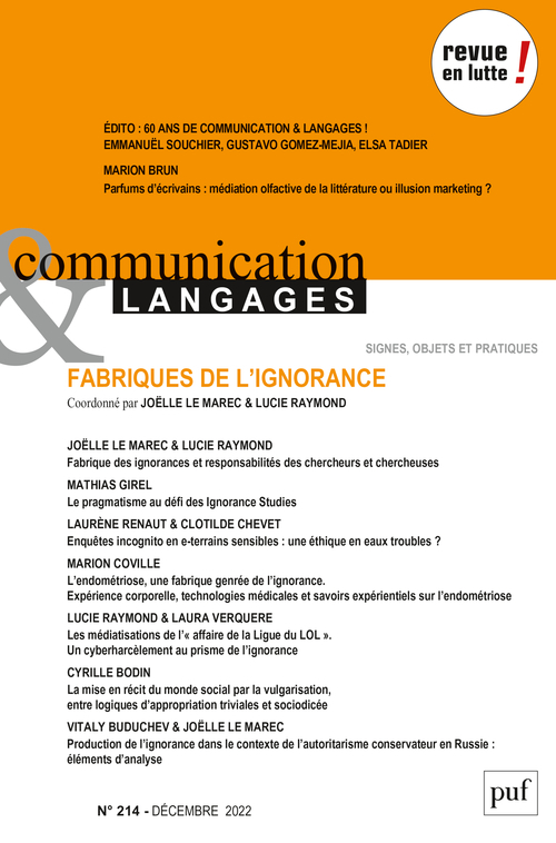 Communication et langages, 2022-4 (n° 214)