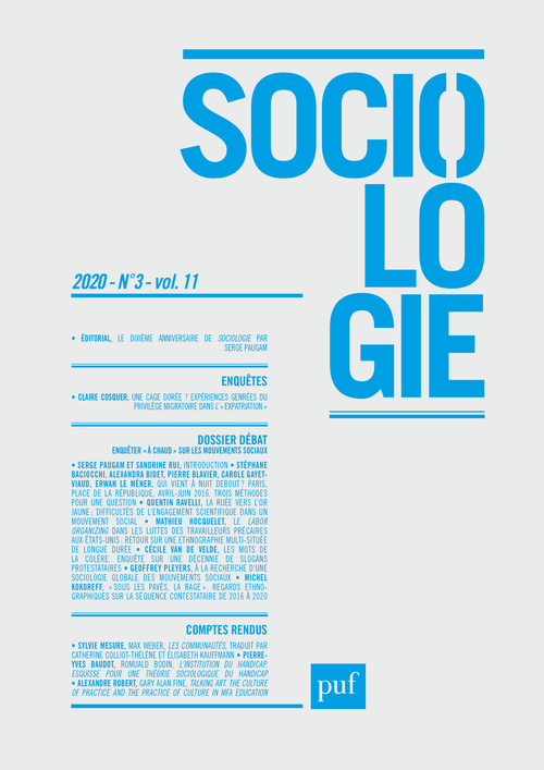 Sociologie 2020, n° 3