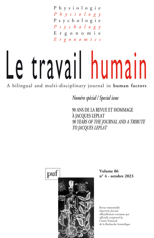 Le travail humain 2023, vol. 86 (4)