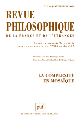 Revue philosophique 2018, t. 143 (1)