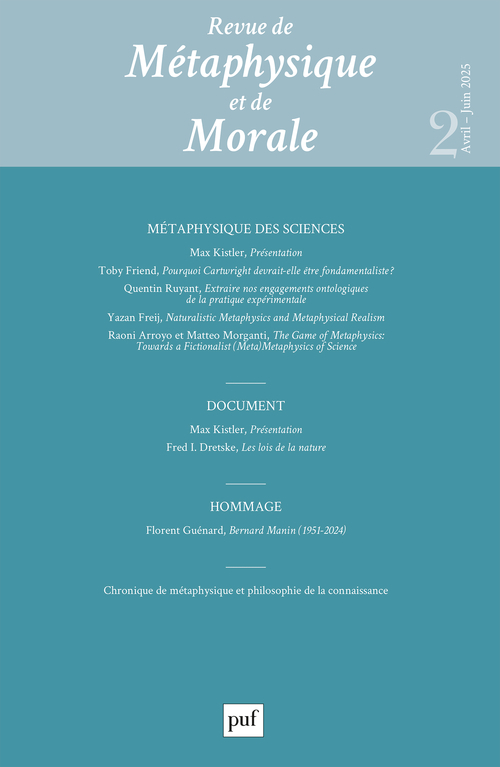 REVUE DE METAPHYSIQUE ET MORALE, 2025-2