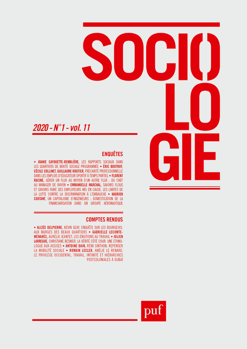 Sociologie 2020, n° 1
