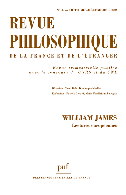 Revue philosophique 2022, t. 147(4)