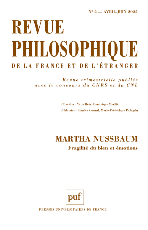 Revue philosophique 2022, t. 147(2)