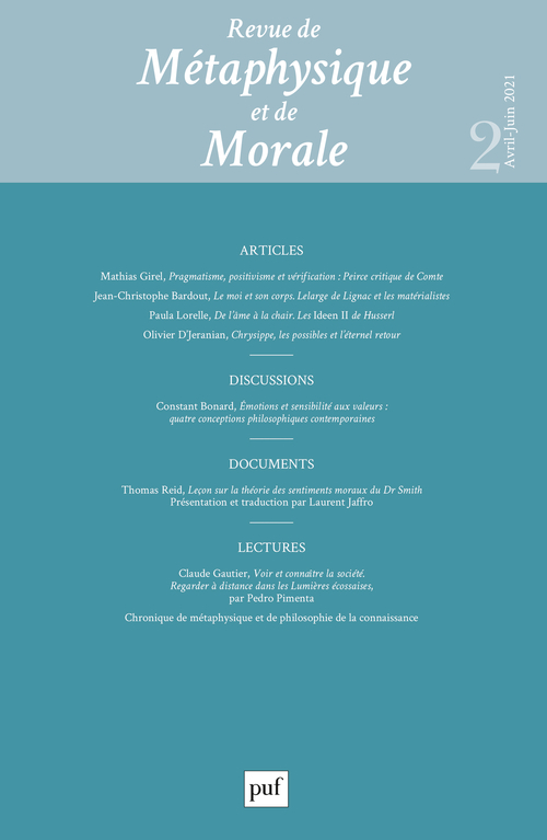 Revue de métaphysique et de morale 2021-2
