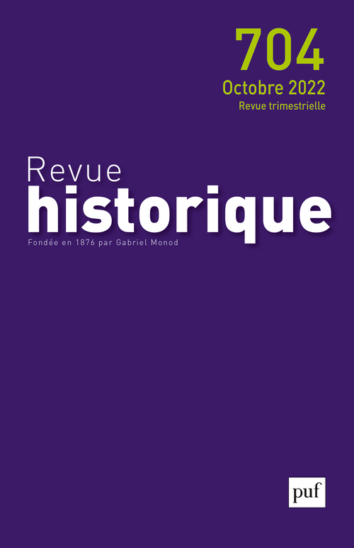Revue historique, 2022 - 704