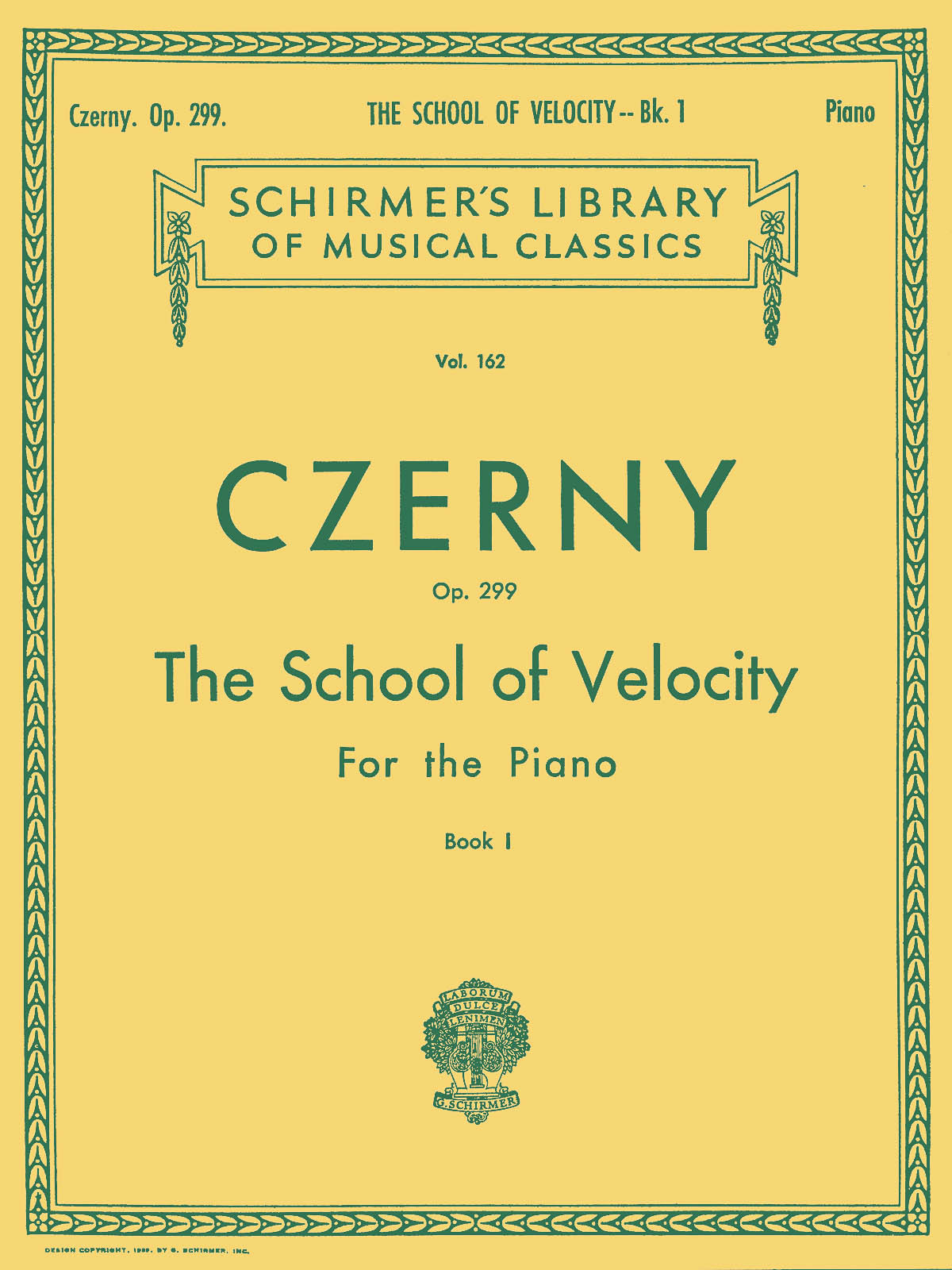 CARL CZERNY : SCHOOL OF VELOCITY, OP. 299 - BOOK 1  - PIANO -  RECUEIL