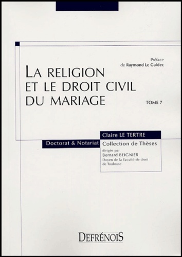 la religion et le droit civil du mariage