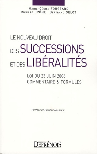 le nouveau droit des successions et des libéralités