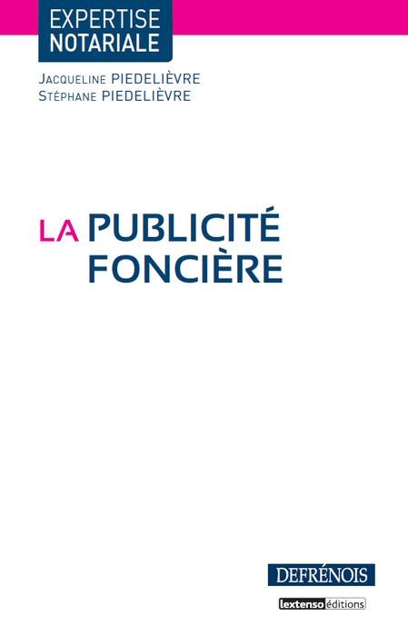 LA PUBLICITÉ FONCIÈRE