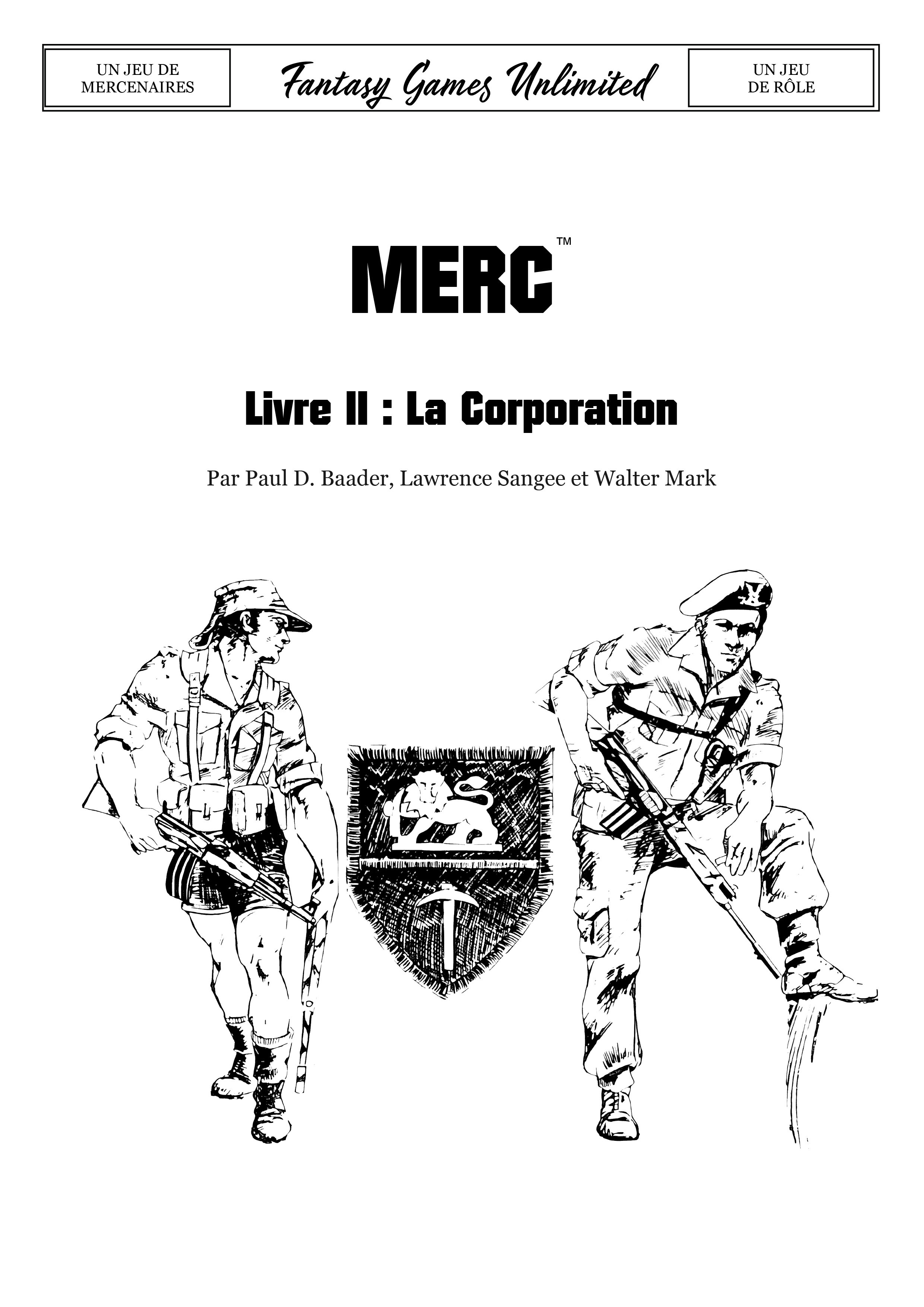 MERC Livre II - La Corporation
