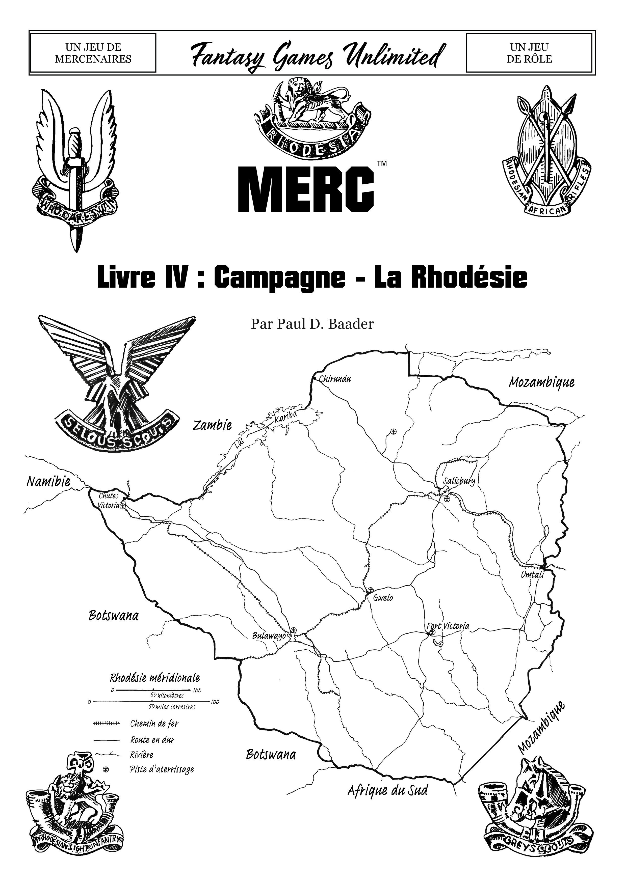 MERC Livre IV - Campagne - La Rhodésie (1965-1980)