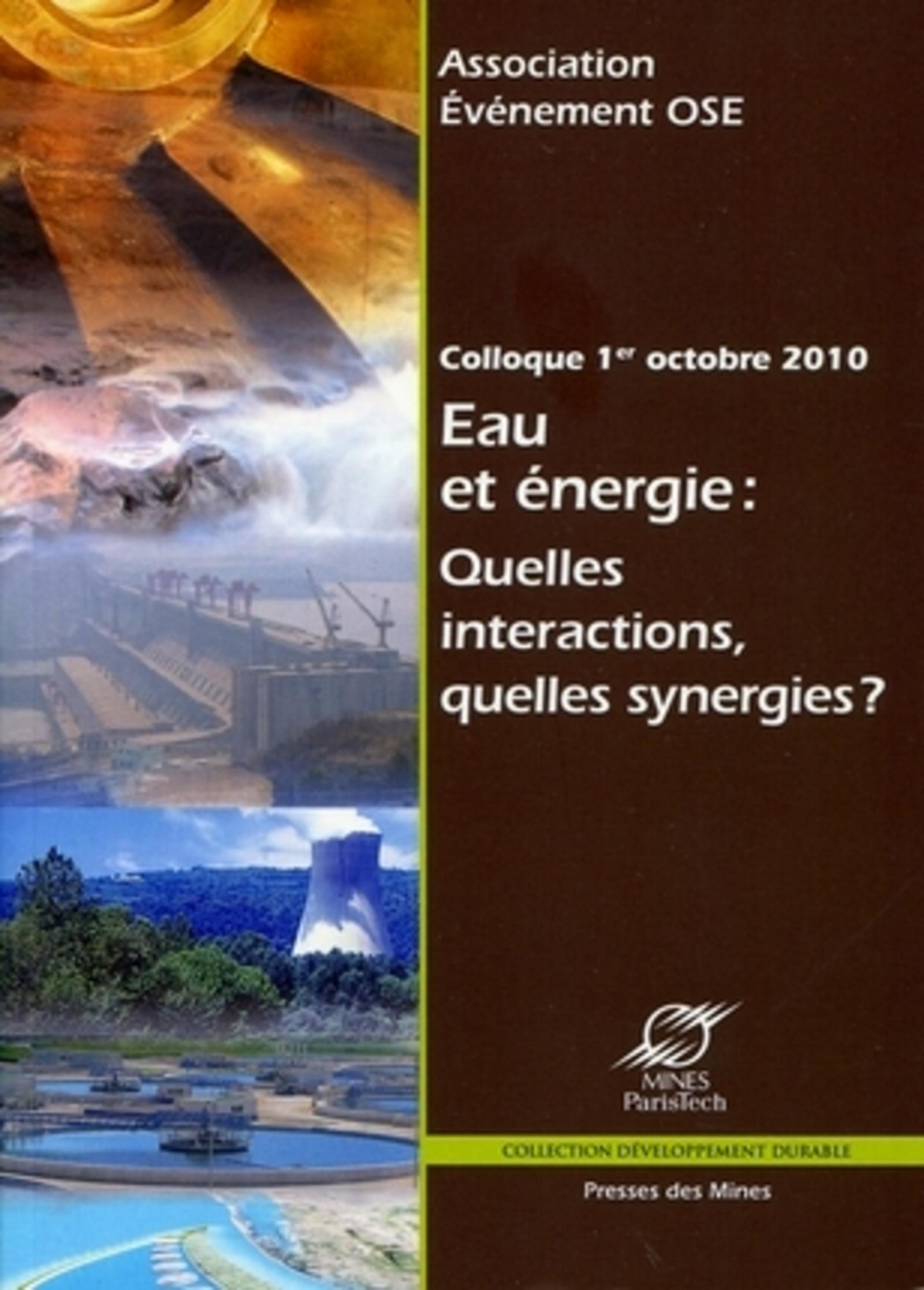 Eau et énergie : quelles interactions, quelles synergies?
