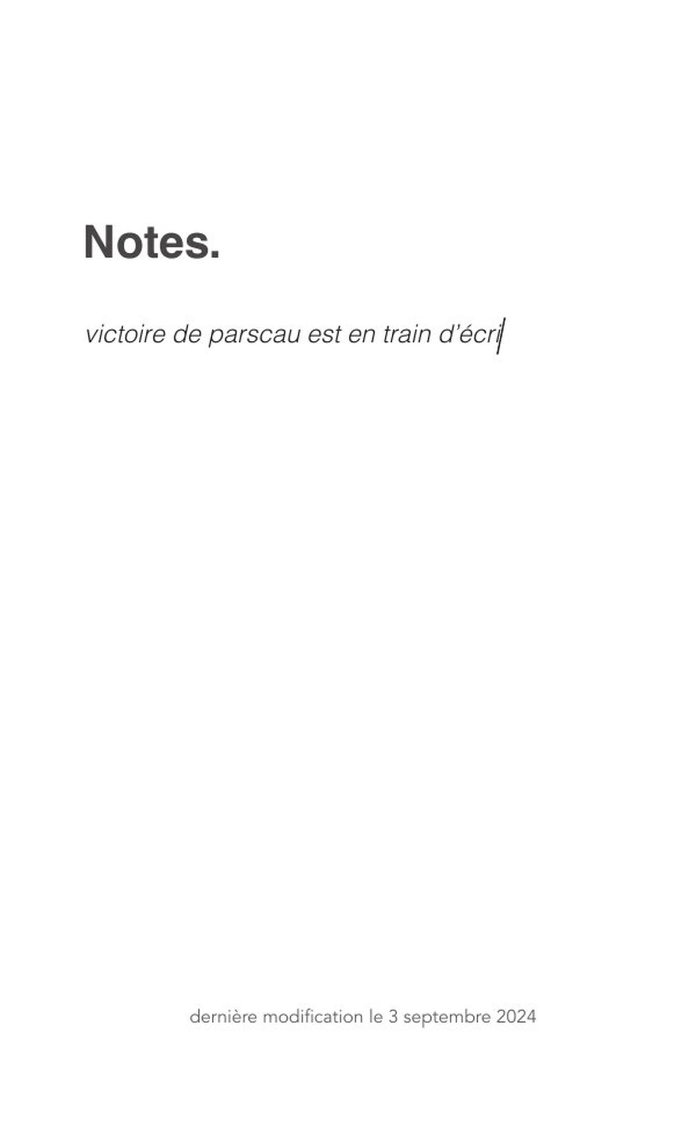 Notes