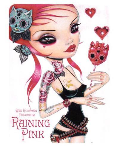 Raining Pink Caia Koopman's Postcard Book /anglais
