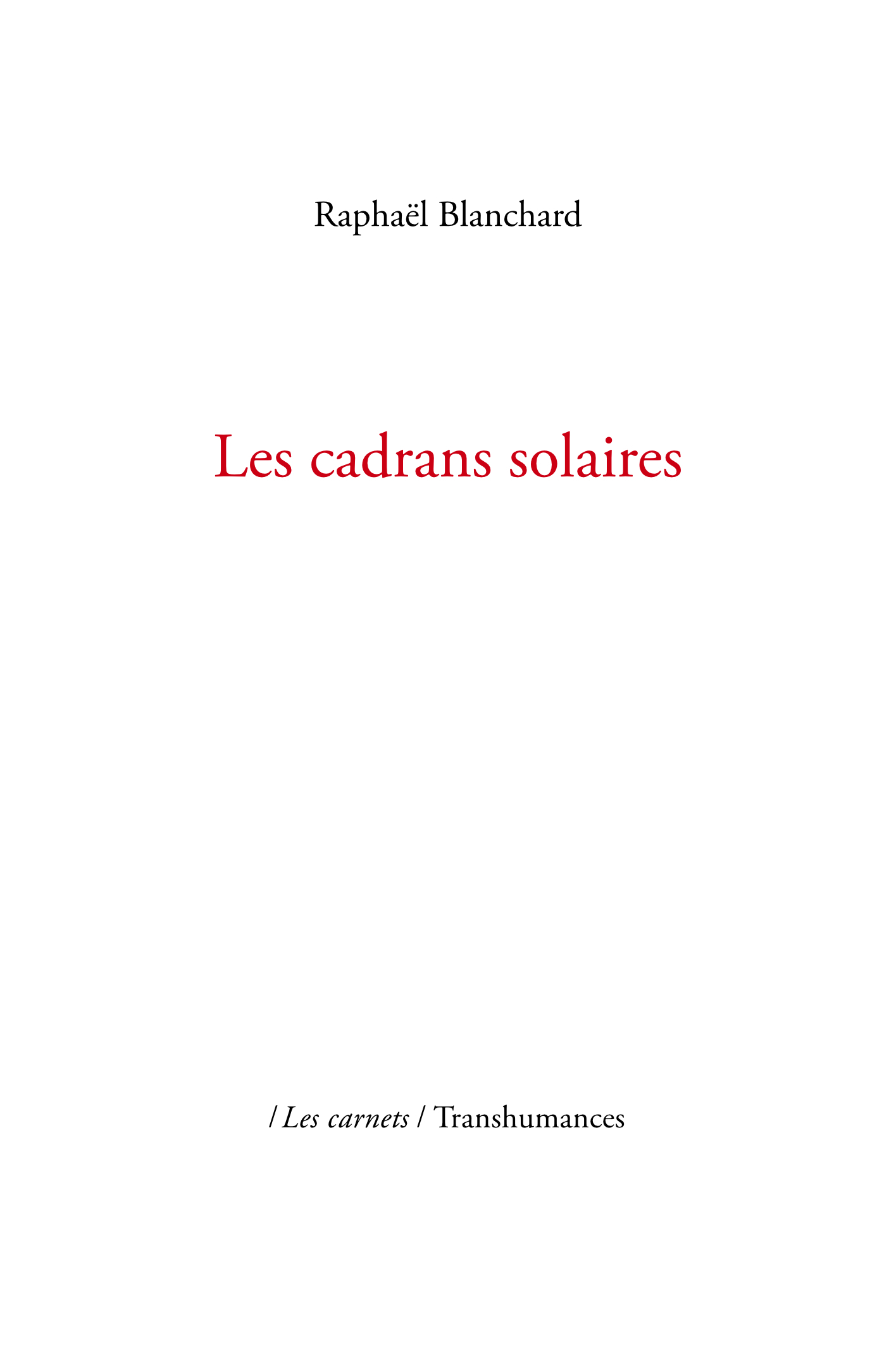 Les cadrans solaires