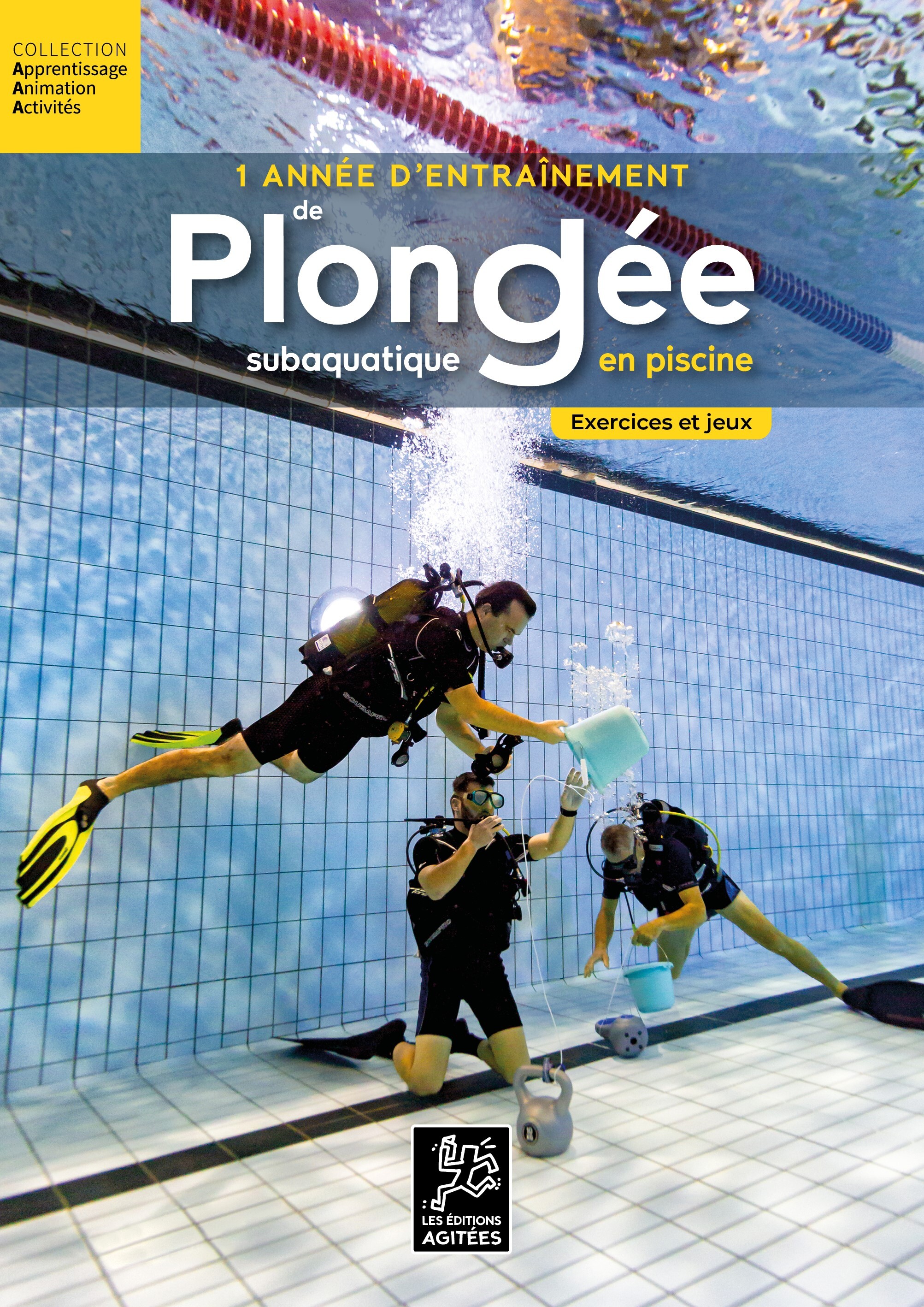 Une année d'entrainement de plongée subaquatique en piscine - exercices et jeux