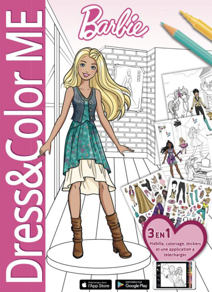 BARBIE DRESS & COLOR ME