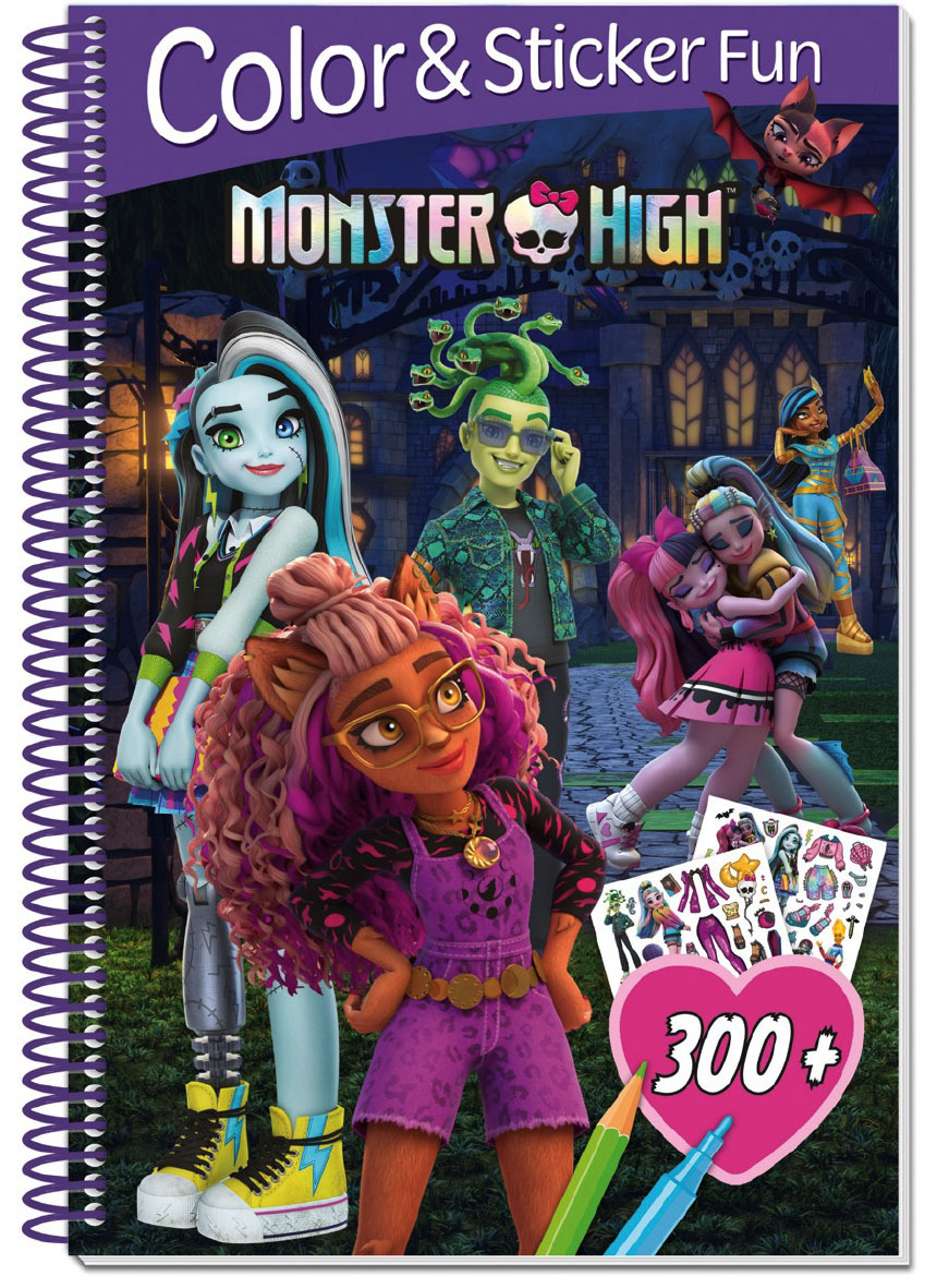 MONSTER HIGH - 3D LENTICULAR COLOR AND STICKER FUN