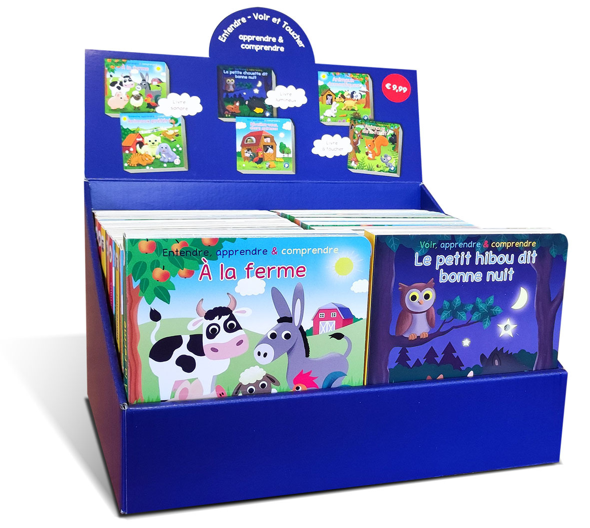 DISPLAY PLEIN 24EX LIVRE A TOUCHER SONORE ET LUMIERE (4EX - 6TITRES)