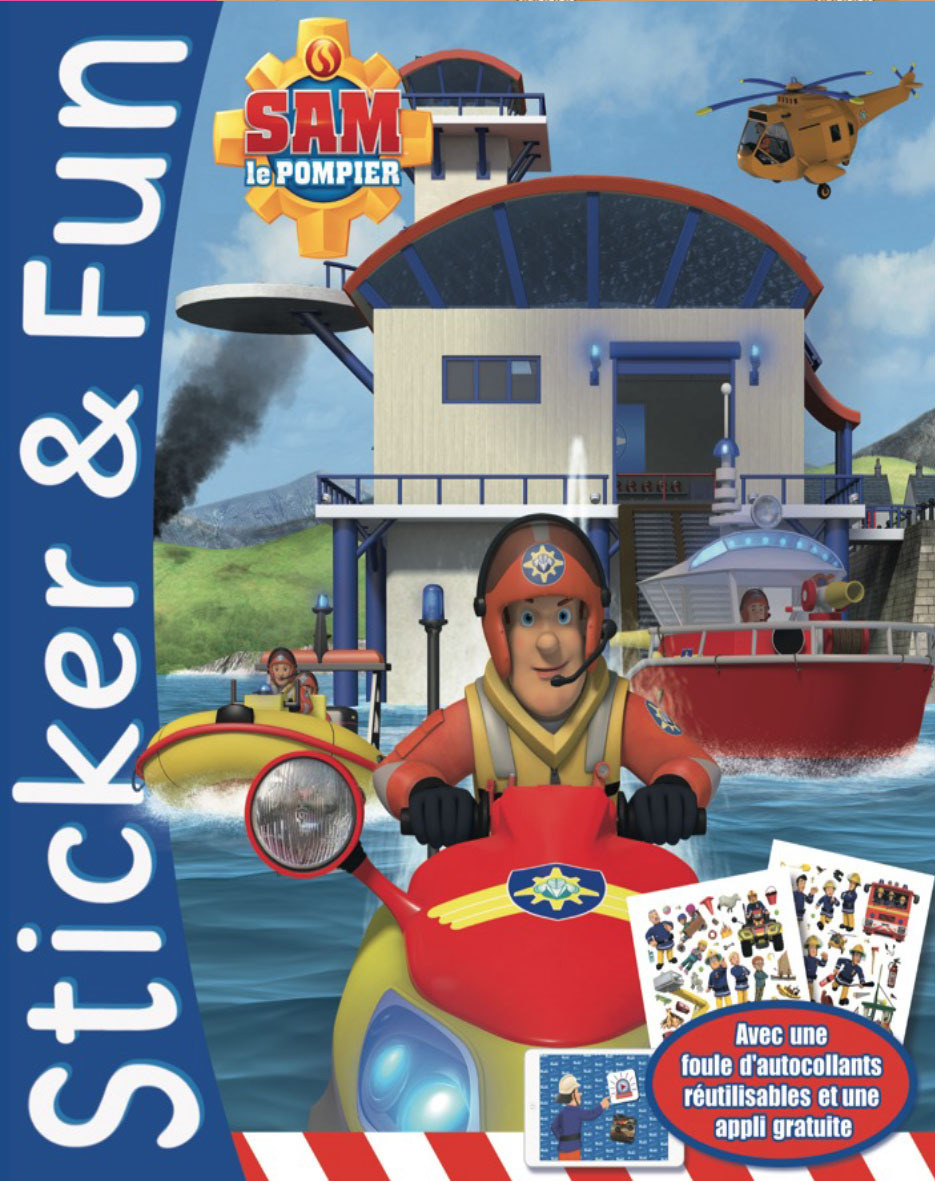SAM LE POMPIER STICKER AND FUN - 2 EN 1