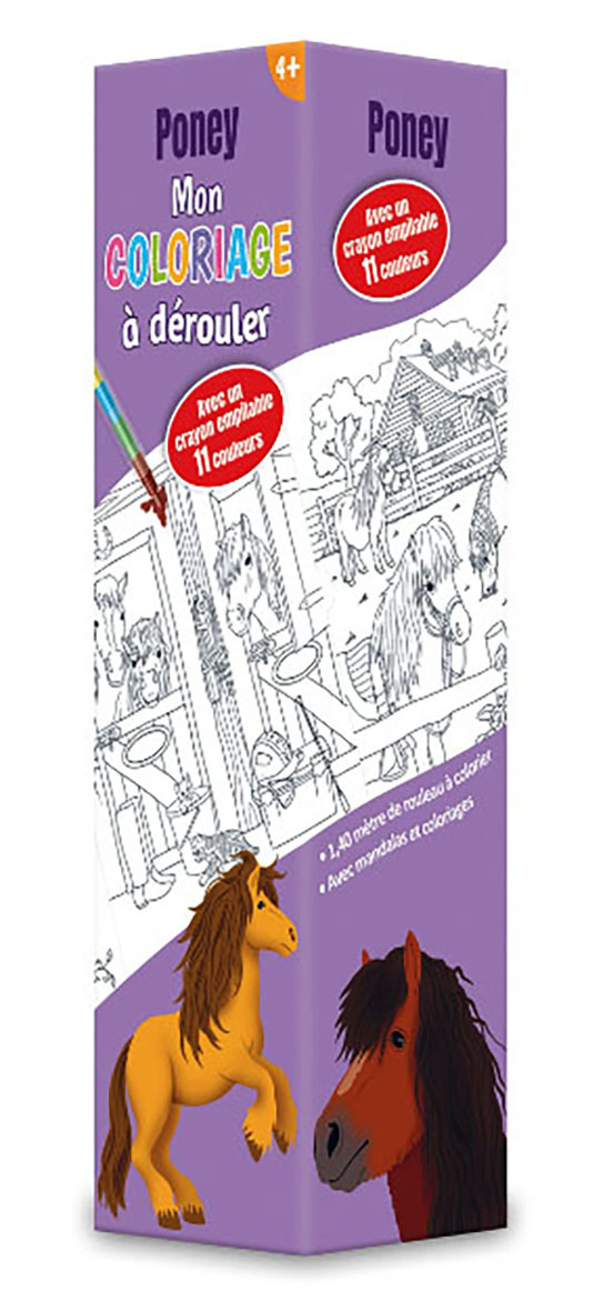 PONEY - MON COLORIAGE A DEROULER - 142CM X 21CM