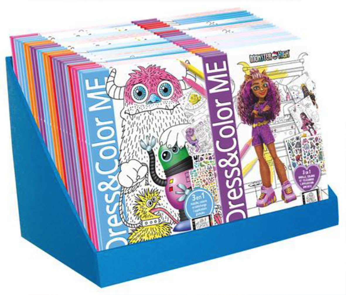 PLV COMPTOIR PLEINE 24 EX DRESS AND COLOR ME 3 EN 1 (4EX/TITRE - 6 TITRES) - L 44 X P 15.5 X H 29.5