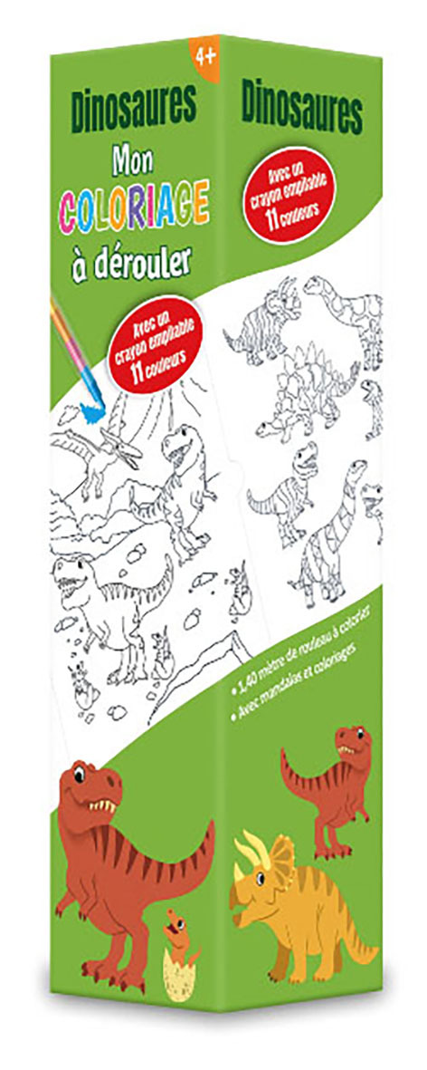 DINOSAURES - MON COLORIAGE A DEROULER - 142CM X 21CM