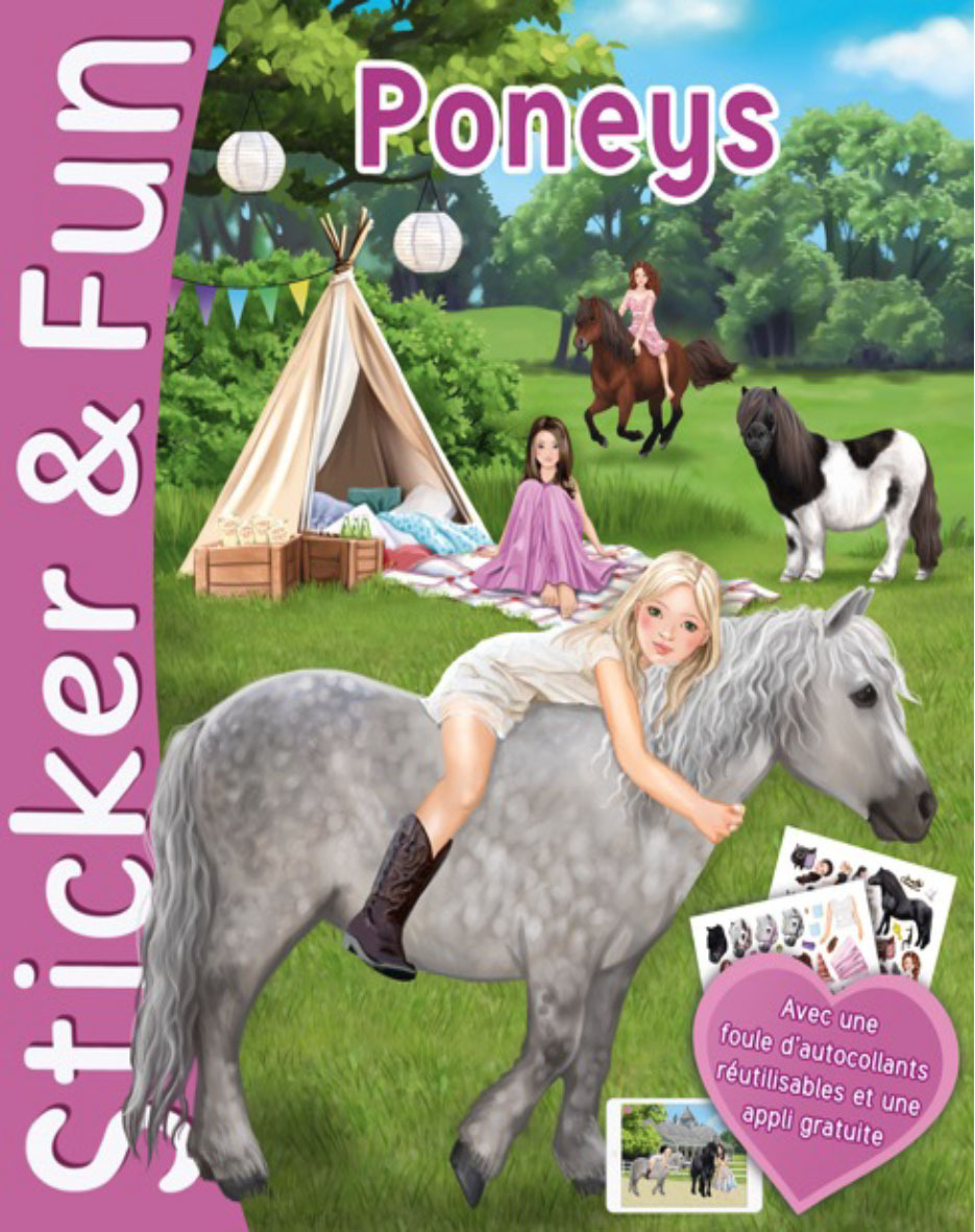 PONEYS STICKER AND FUN - 2 EN 1