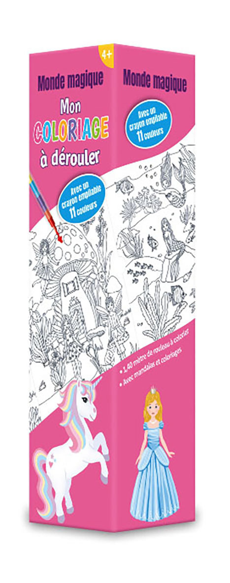 MONDE MAGIQUE - MON COLORIAGE A DEROULER - 142CM X 21CM