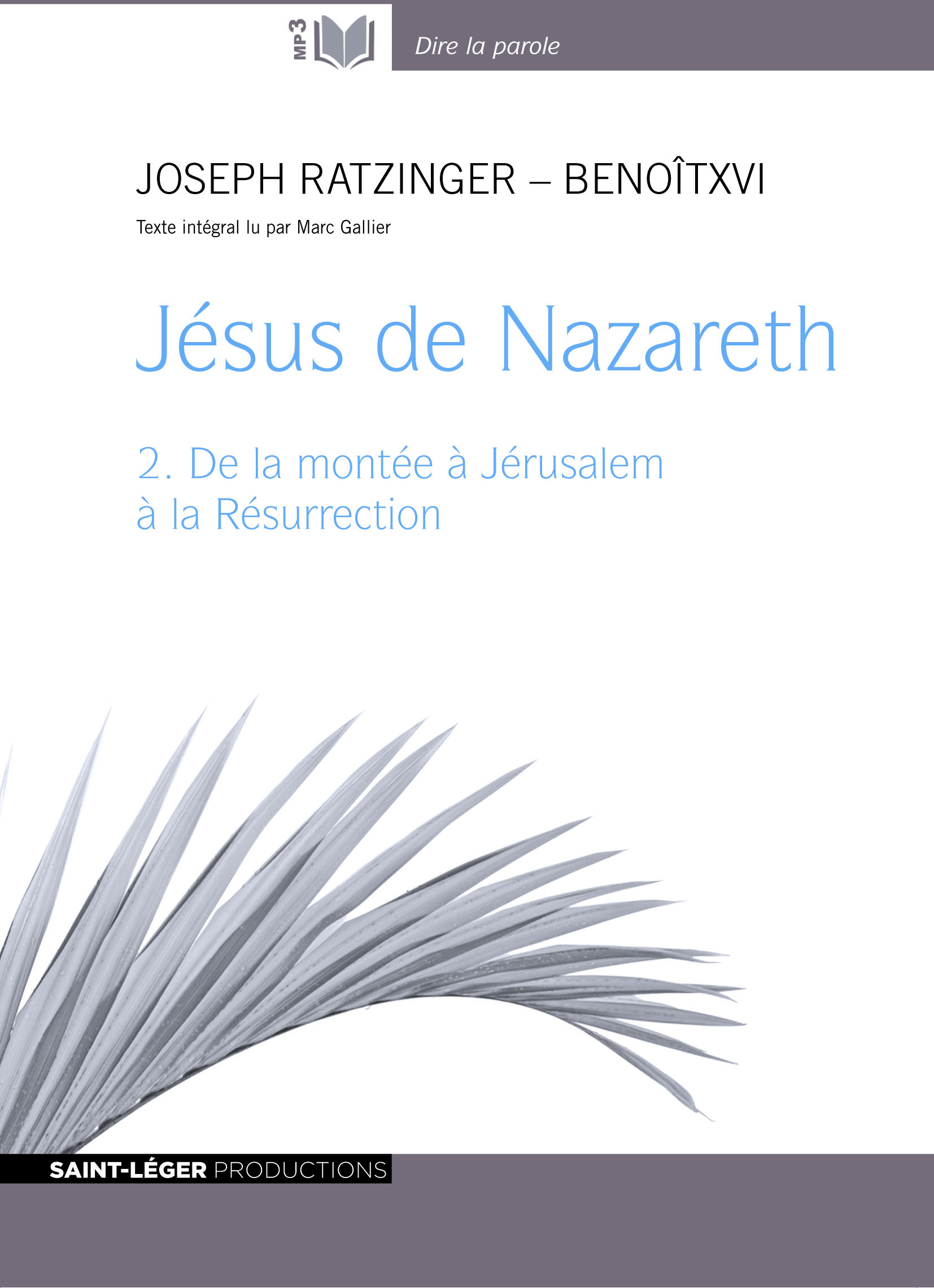 Jesus de nazareth - volume 2, de la montee a jerusalem a la resurrection 1 cd audio mp3