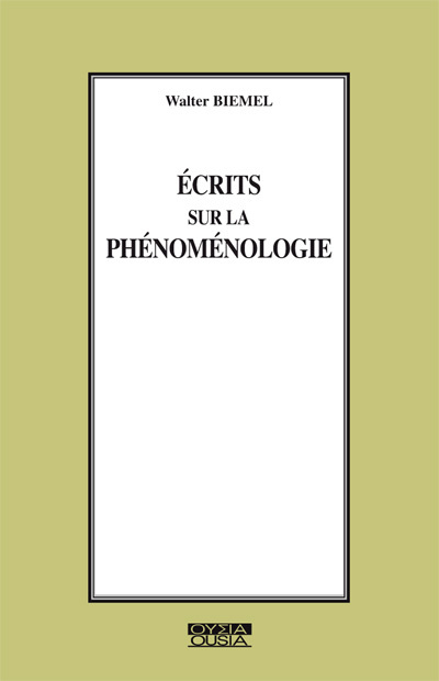 ECRITS SUR LA PHENOMENOLOGIE