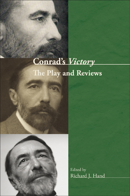 CONRAD'S <I>VICTORY</I>. THE PLAY AND REVIEWS.