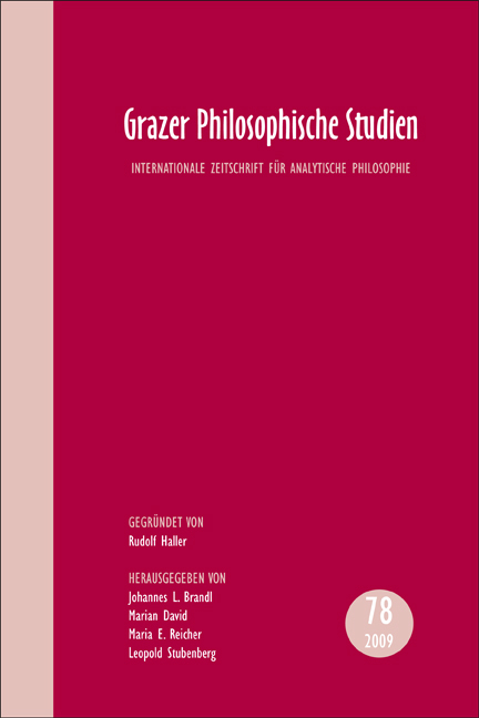 GRAZER PHILOSOPHISCHE STUDIEN. BAND 78