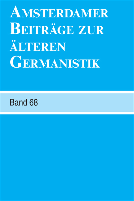 AMSTERDAMER BEITRAGE ZUR ALTEREN GERMANISTIK. BAND 68 - 2011