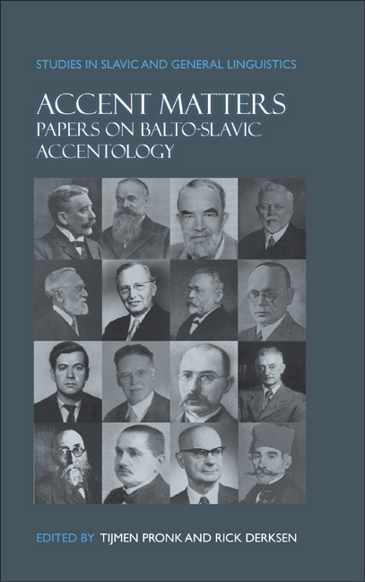 ACCENT MATTERS. PAPERS ON BALTO-SLAVIC ACCENTOLOGY