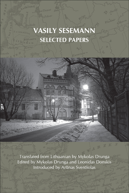 SELECTED PAPERS. TRANSLATED FROM LITHUANIAN BY MYKOLAS DRUNGA