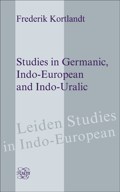 STUDIES IN GERMANIC, INDO-EUROPEAN AND INDO-URALIC