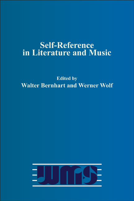 SELF-REFERENCE IN LITERATURE AND OTHER MEDIA