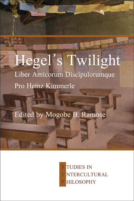 HEGEL'S TWILIGHT. LIBER AMICORUM DISCIPULORUMQUE PRO HEINZ KIMMERLE