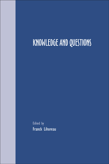 KNOWLEDGE AND QUESTIONS
