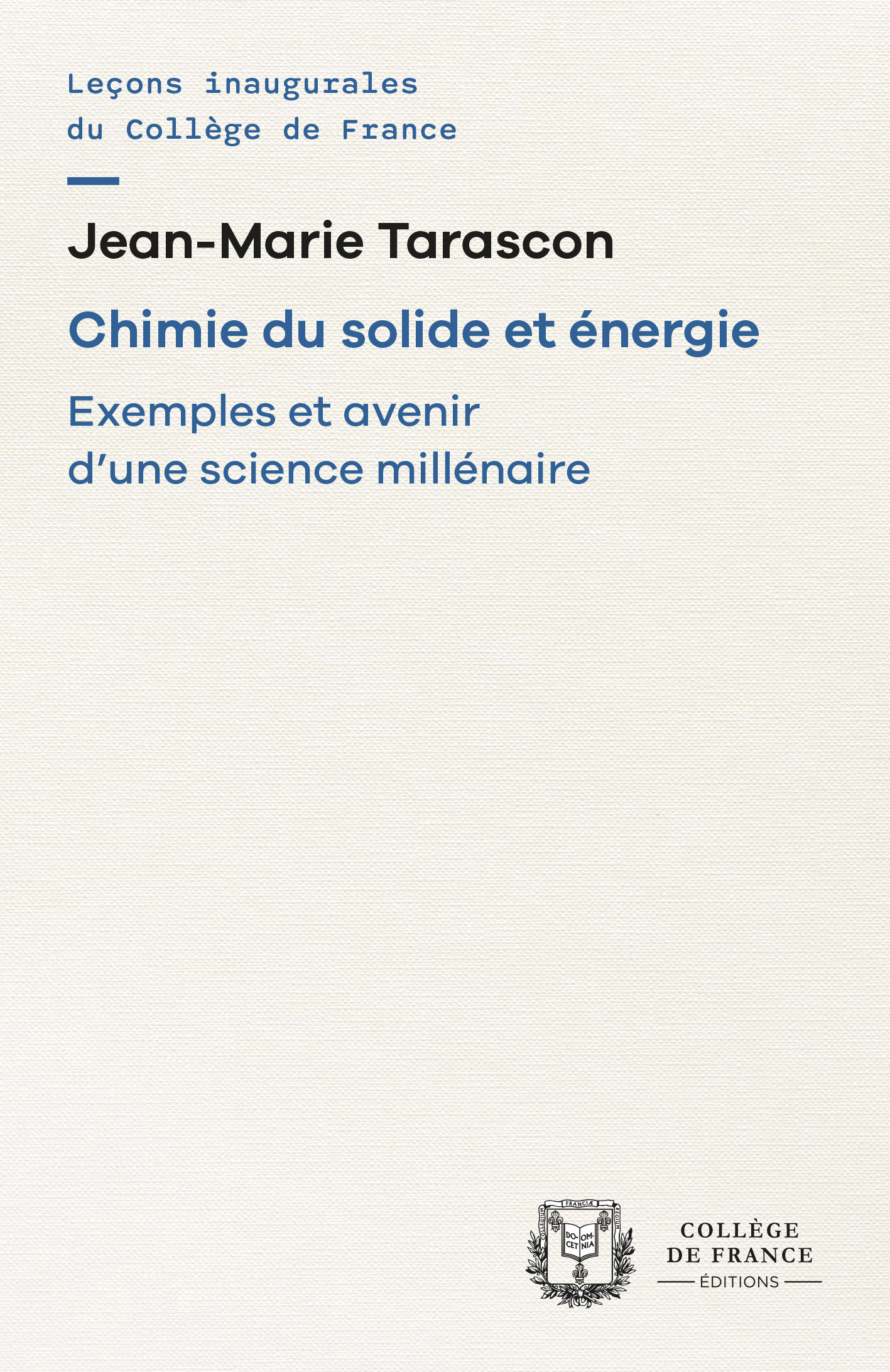 CHIMIE DU SOLIDE ET ENERGIE. EXEMPLES ET AVENIR D'UNE SCIENCE MILLENAIRE